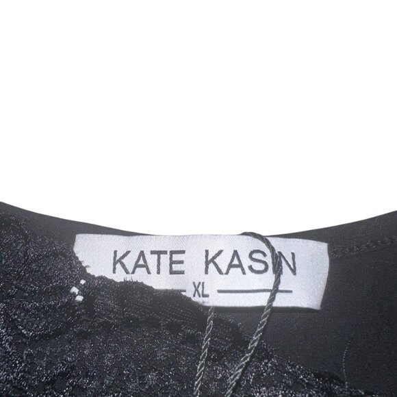 NWT Kate Kasin Womens Lace Trimmed Camisole Top Sz XL Black Capsule Y2K Style - Picture 3 of 6